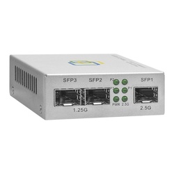 Медиаконвертер Ethernet / TDM, 2*1.25G / 2.5G, 3 SFP-порта